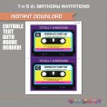 80s Party Invitation - Retro Cassette Invitation