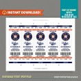 Houston Astros Baseball Ticket Invitation with FREE Thank you Cards