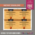 Basketball Ticket Invitation + FREE Thank you Cards! (Los Angeles Lakers) 