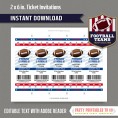 Buffalo Bills Ticket Invitation - Editable PDF file