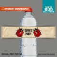 Bug Party Bottle Labels, Bug Party Napkin Rings 