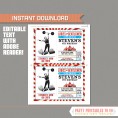 Circus Strongman Party Ticket Invitations
