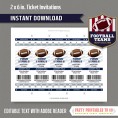 Dallas Cowboys Ticket Invitation - Editable PDF file