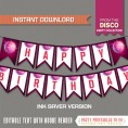 Disco Party Birthday Banner with Spacers
