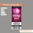 Disco Invitation & Party Decorations 