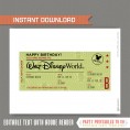 Editable Surprise Trip Ticket to Disneyland / Disneyworld 
