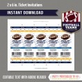 Los Angeles Chargers Ticket Invitation - Editable PDF file