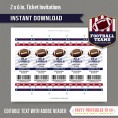 New York Giants Ticket Invitation - Editable PDF file