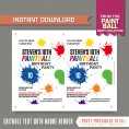 Paintball Invitation with FREE Thank you Card