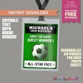 Soccer Ticket Invitation with FREE VIP Passes! (Design 2)