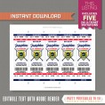 Softball Ticket Invitations with FREE Thank you Card! 