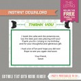 Video Game Ticket Invitation with FREE Thank you Card! (Green) 