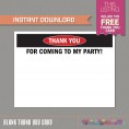 Construction Invitation with FREE Thank you Card
