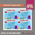 Under The Sea Invitation with FREE Thank you Card (Design 2)