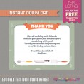 Little Chef Party Invitation with FREE Thank you Card