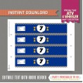 ATV Party Bottle Labels, 4 Wheeler Party Napkin Rings