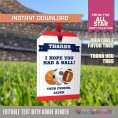 All Star Sports Party Favor Tag / Sports Thank you Tag