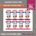 All Star Sports Party Favor Tag / Sports Thank you Tag