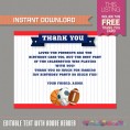 All Star Sports Ticket Invitation with FREE Thank you Card