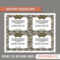 Army Party Invitation with FREE Thank you Card