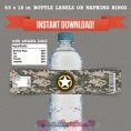 Army Party Printable Birthday Bottle Labels 