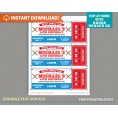 Baseball Party Ticket Invitation