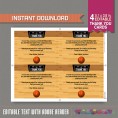 Basketball Ticket Invitation with FREE Thank you Card! 