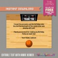 Basketball Ticket Invitation + FREE Thank you Cards! - (Chicago Bulls) 