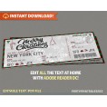 Surprise Trip Merry Christmas Boarding Pass IV