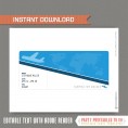 Editable Airplane Boarding Pass (Blue)