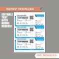 Editable Airplane Boarding Pass (Blue)