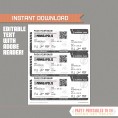 Editable Airplane Boarding Pass (Glitter Silver)