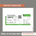 Editable Airplane Boarding Pass (Green)