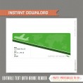 Editable Airplane Boarding Pass (Green)