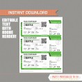 Editable Airplane Boarding Pass (Green)