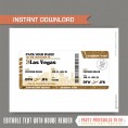 Editable Airplane Boarding Pass (Gold Glitter - Las Vegas)