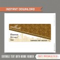Editable Airplane Boarding Pass (Gold Glitter - Las Vegas)