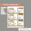 Editable Airplane Boarding Pass (Gold Glitter - Las Vegas)