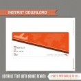 Editable Airplane Boarding Pass (Orange) 