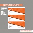 Editable Airplane Boarding Pass (Orange) 