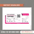Editable Airplane Boarding Pass (Pink)