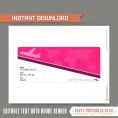 Editable Airplane Boarding Pass (Pink)