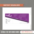 Editable Airplane Boarding Pass (Purple)