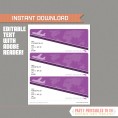 Editable Airplane Boarding Pass (Purple)