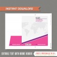 Girls Airplane Boarding Pass with FREE Thank You Card 
