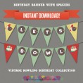 Vintage Bowling Party Printable Collection & Invitation 
