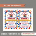 Circus Invitations (Multicolored Background)