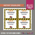 Construction Invitation with FREE Thank you Card (Design 3)