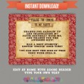 Cowboy Birthday Party Printable Invitation with FREE Thank you Card