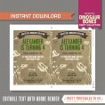 Dinosaur Bones Party Invitation 